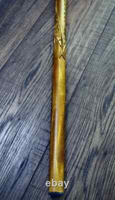 Walking Stick Cane Wooden Walking Cane Handmade Hand Carving Elephant