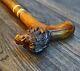 Walking Stick Cane Wooden Walking Cane Handmade Hand Carving Lion With Handle