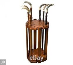 Walking Stick Rack Wooden Storage Rack for Walking Canes Sticks Entryway Stick