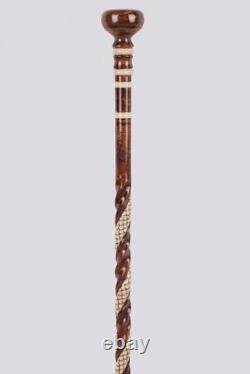 Walking Stick Wood, Handcrafted Cane, Handmade Wooden Stick, Gift for fathers