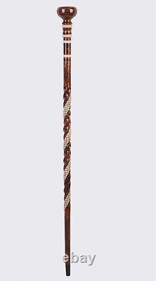 Walking Stick Wood, Handcrafted Cane, Handmade Wooden Stick, Gift for fathers