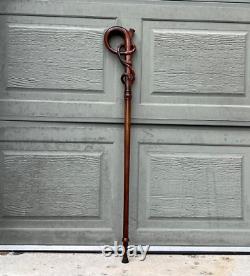 Walking Stick Wooden Cane Handmade Carving Wooden walking stick Hand Carved