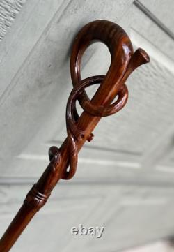 Walking Stick Wooden Cane Handmade Carving Wooden walking stick Hand Carved