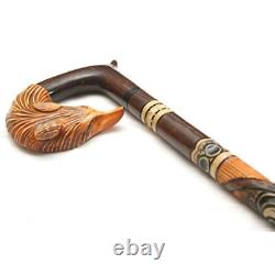 Walking Stick for Women Fox Wooden Fashionable Walking Cane for Ladies Hand