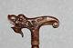 Walking Cane Wooden Dragon Carved Handle Wood Craft Hiking Sticks Hand Nw64