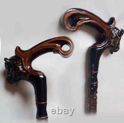 Walking stick canes Handmade wooden cane Walking stick American buffalo Cane