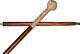 Walking Stick Top Jute Crafted Wooden Staff Handmade Collectible Nautical 2 Fold