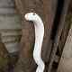 White Cobra Snake Handle Hand Carved African Wooden Walking Stick