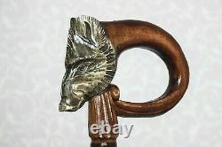 Wild boar Wooden Walking stick cane Handmade Carved canes Hiking staff