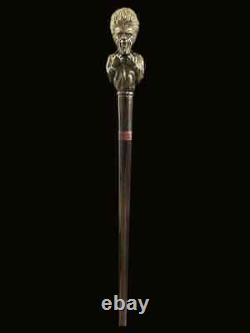Wolf man cane carved cane Walking Stick Cane Handmade Wooden Stick High Quality