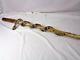 Wood Hand Carved 55 Diamond Back Rattlesnake Wrapped Walking Stick- Folk Art