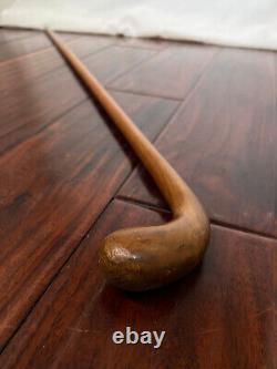 Wooden Cane Walking Stick 35 3/4 inch Hand Carved Vintage