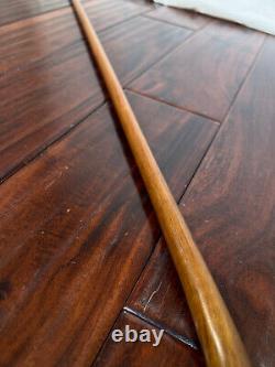Wooden Cane Walking Stick 35 3/4 inch Hand Carved Vintage