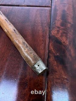 Wooden Cane Walking Stick 35 inch Hand Carved Vintage