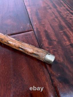 Wooden Cane Walking Stick 35 inch Hand Carved Vintage