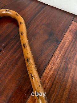 Wooden Cane Walking Stick 35 inch Hand Carved Vintage