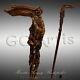 Wooden Dragon Walking Cane Stick Hand Carved Crafted Mystic Fantasy Men Women