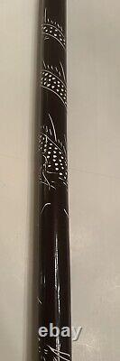 Wooden Dragon Walking cane stick Hand Carved Crafted Mystic withmarble