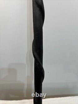 Wooden Hand Carved Rattlesnake Walking Stick African Tribal