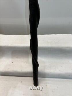 Wooden Hand Carved Rattlesnake Walking Stick African Tribal