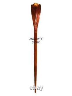 Wooden Hand Carved Snake Walking Cane Cobra Walking Stick Xmas Best Gift