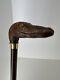 Wooden Head Alligator Handle Handcrafted Adult Cane Walking Stick Made In India