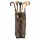 Wooden Rack For Walking Cane Brown Owl Umbrella & Walking Stick Decor Stand Home