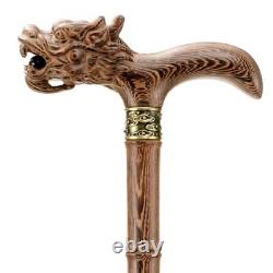 Wooden Walking Cane for Men and Women, Handmade, Support up? Carved wenge wood