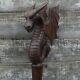 Wooden Walking Stick Cane Dragon Head With Wings Carved Balinese Bali Sticks