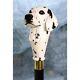 Wooden Walking Stick Cane Dog Head Palm Grip Ergonomic Handle Animal Carvedstick