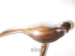 Wooden Walking Stick Cane Hand Carved Bird Knob Handle 36