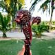 Wooden Walking Stick Cane Lion Head Palm Grip Ergonomic Handleanimal Wood Carved