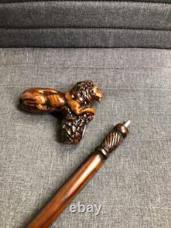 Wooden Walking Stick Cane Lion King Animal Wood Carved Walking Cane And Gifts