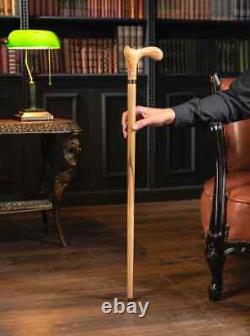 Wooden Walking Stick, Cane for Seniors, Support Walking Cane, Mens Cane