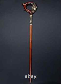 Wooden Walking Stick Handmade Cane Wooden Carved