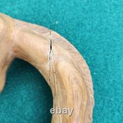 Wooden Walking Stick Serpent Handle Hand Carved Walking Cane Stick Unique Gift