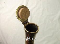 Wooden Walking Stick With Malachite Lidded Drinking Cup