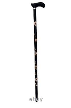 Wooden Walking Stick with Beautiful Indian Art Design 36'