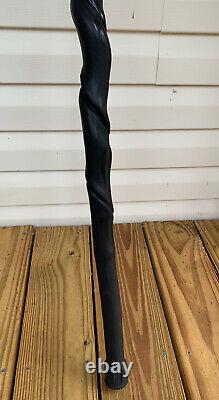 Wooden twisted walking stick 50 1/2 Inches Long