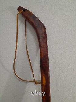 Wooden walking stick / cane hand carved Unbranded