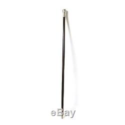 Wooden walking stick (cane) with a silver-plated handle. Late 19th early 20th