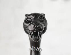 Wooden walking stick hand carved Black panther wooden walking cane