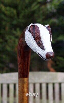 Wooden walking stick hand carved animal handmade wooden walking cane