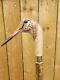 Wooden Walking Stick Hand Carved Bird Wooden Walking Cane