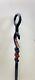 Wooden Walking Stick Hand Carved Cobra Snake Handmade Wooden Walking Cane