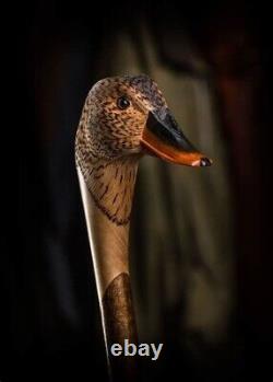 Wooden walking stick hand carvedbird handmade wooden walking cane