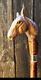 Wooden Walking Stick Handcarve Wooden Walking Cane Horse Face Animal Cane