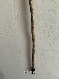 Antique Canne En Bois Sculpté Serpent Bâton De Marche Glossy Finition 36,5 Haut