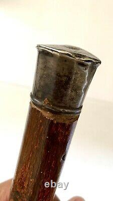 Antique Irish Blackthorn Canne Bâton De Marche 1848 Shillelagh Bois 36