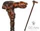 Bâton De Marche De Canne En Bois Bison Buffalo Bull Animal Wood Carved Cane Cadeaux